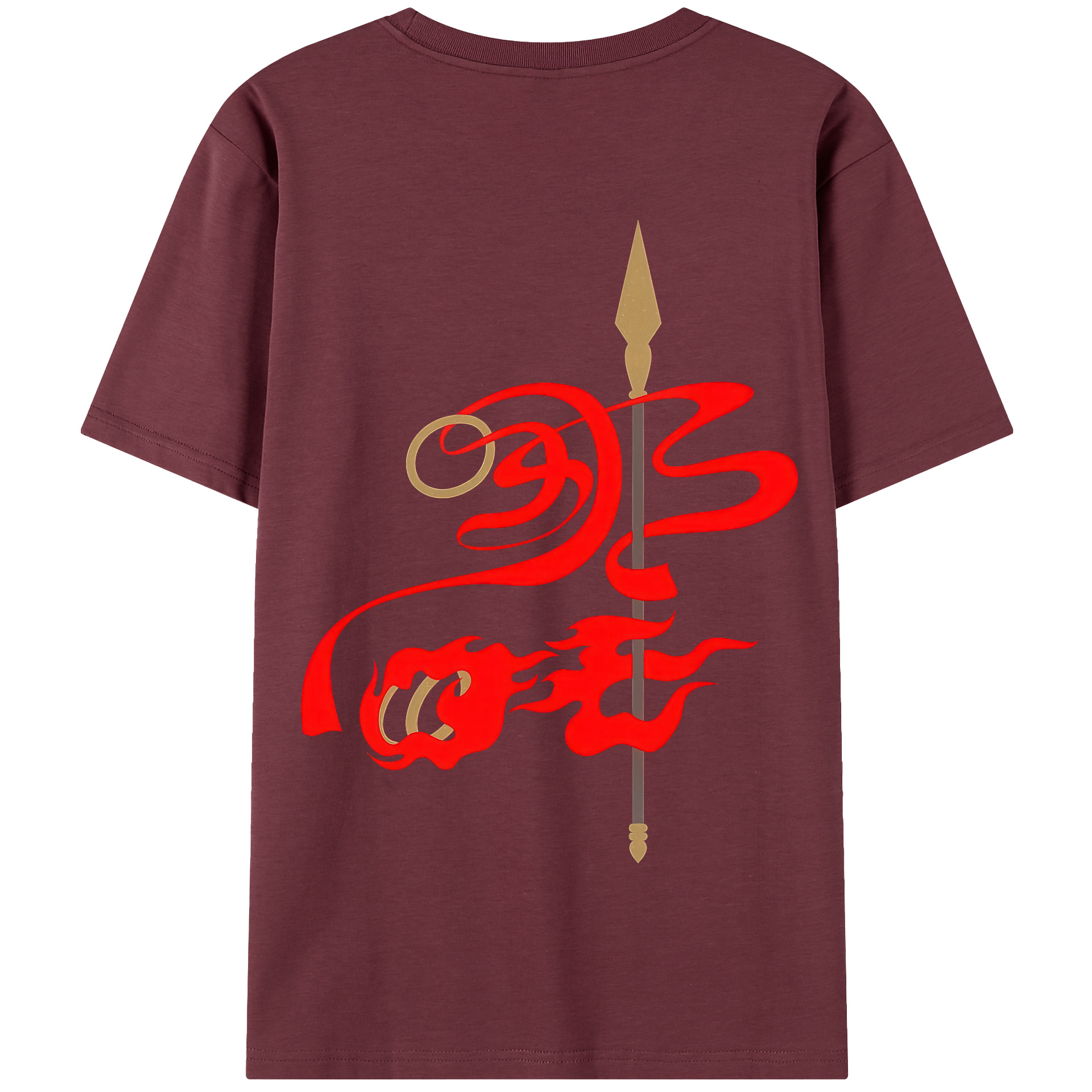 （画像用） Ne Zha 2 ナタ 魔童の大暴れ 綿100％半袖Tシャツ（背面プリント）